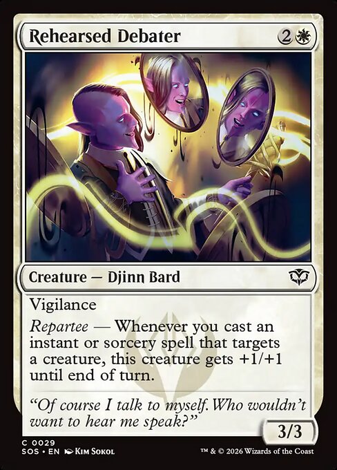 Rehearsed Debater – Secrets of Strixhaven (SOS-29) Magic: The Gathering card Main image