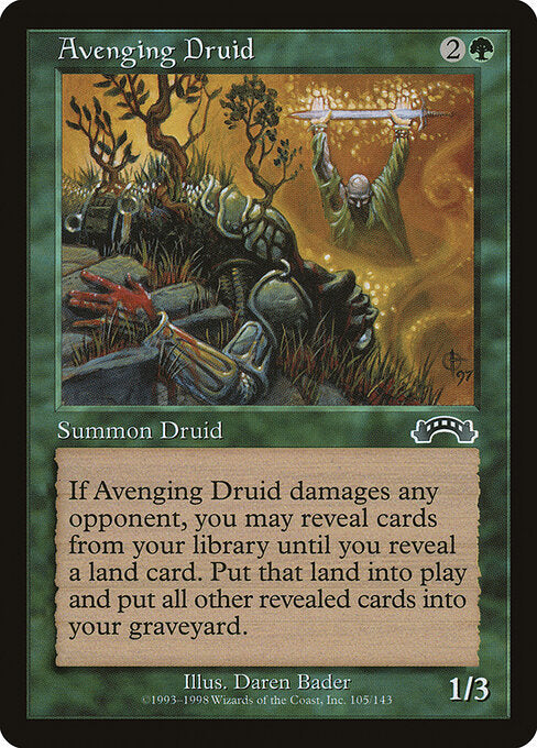 Avenging Druid – Exodus (EXO-105) Magic: The Gathering card Main image