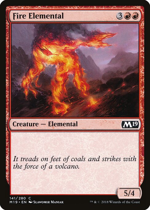 Fire Elemental – Core 2019 (M19-141) Magic: The Gathering card