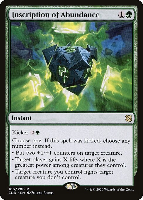 Inscription of Abundance – Zendikar Rising (ZNR-186) Magic: The Gathering card