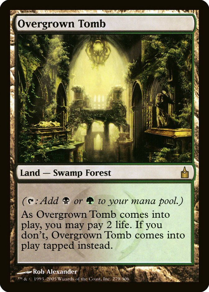 Magic-kaart Overgrown Tomb RAV-279 uit Ravnica: City of Guilds (Rare) Imagen principal del producto