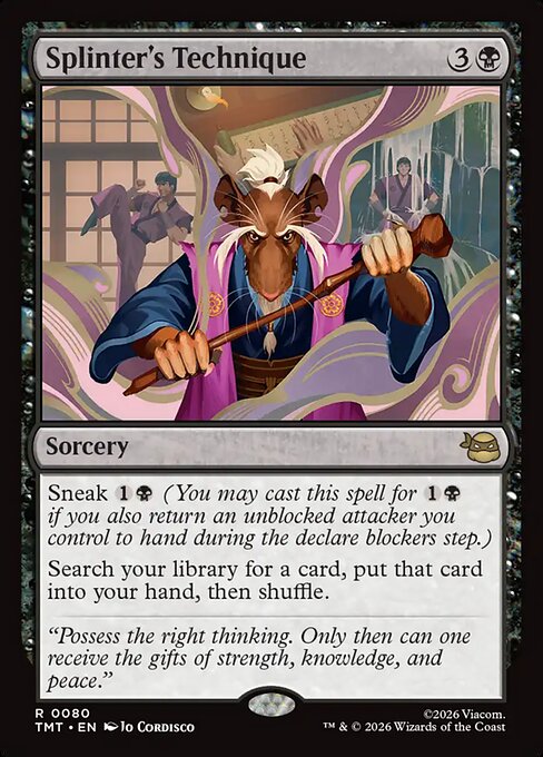 Splinter's Technique – Teenage Mutant Ninja Turtles (TMT-80) Magic: The Gathering card