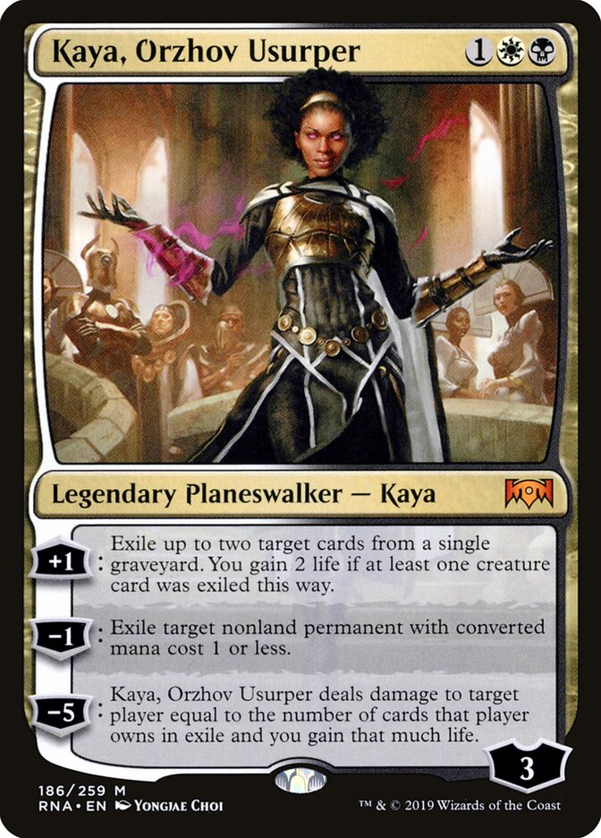 Magic-kaart Kaya, Orzhov Usurper RNA-186 uit Ravnica Allegiance (Mythic)