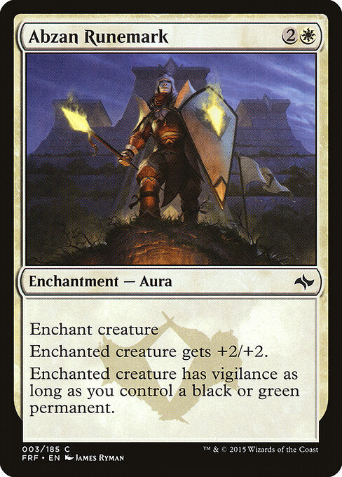 Abzan Runemark – Fate Reforged (FRF-3) Magic: The Gathering card | LC-REM-20260804-15339915051340-fe356261-3126-41f1-ae71-b69ca5641f84