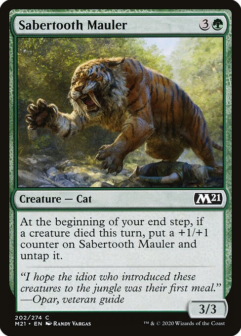 Sabertooth Mauler – Core 2021 (M21-202) Magic: The Gathering card