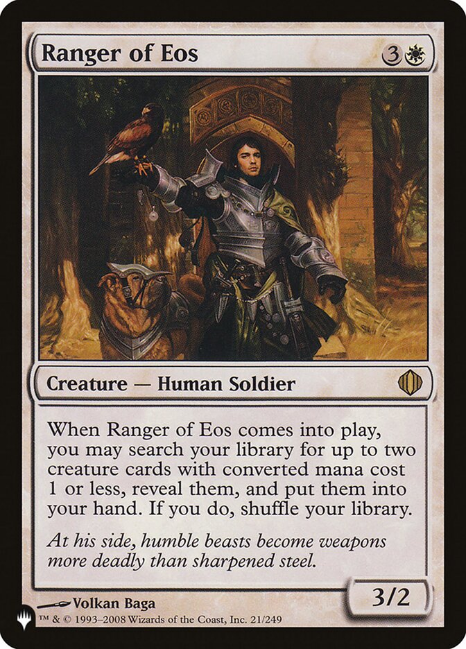 Magic-kaart Ranger of Eos ALA-21 uit The List (Rare) Image principale du produit