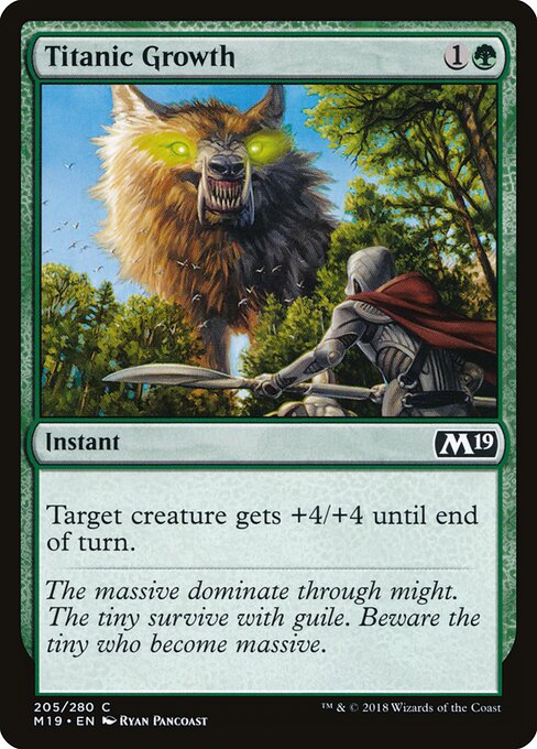 Titanic Growth – Core Set 2019 (M19-205) Magic: The Gathering card | LC-REM-20260804-15150882455884-fe574e49-723a-409b-9222-125eebb620ff