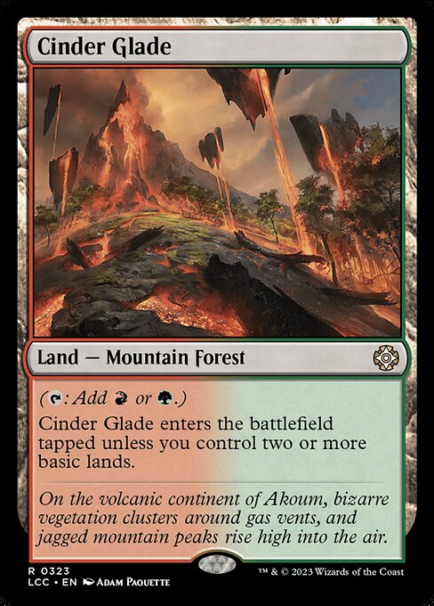 Cinder Glade – Commander: The Lost Caverns of Ixalan (LCC-323) Magic: The Gathering card Main image