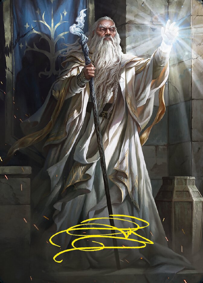 Magic-kaart Art Series: Gandalf the White XLTR-A03 uit The Lord of the Rings: Tales of Middle-earth: Extras (Tip Card)