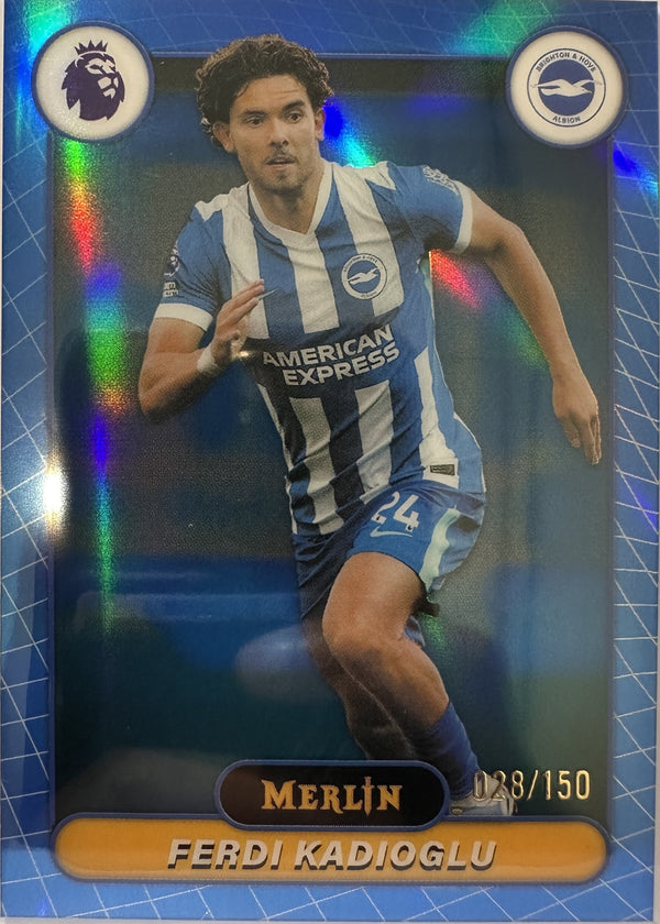 Ferdi Kadıoğlu - 2025-26 Topps Merlin Premier League (Blue Refractor 028/150) [48] - voorkant
