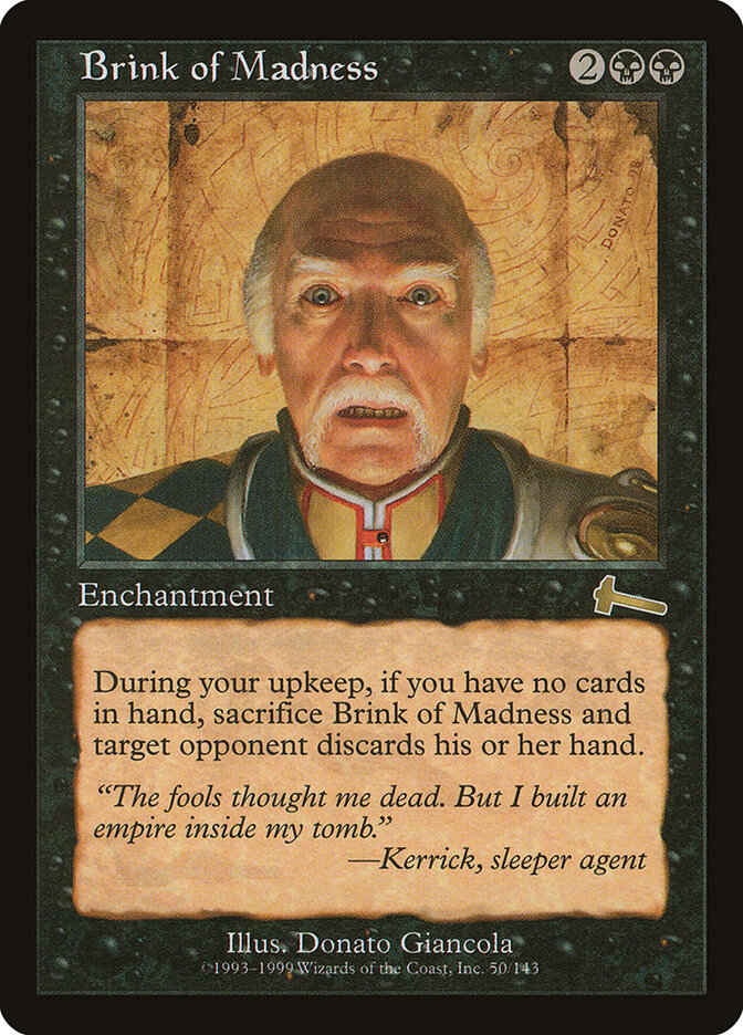 Magic-kaart Brink of Madness ULG-50 uit Urza's Legacy (Rare)