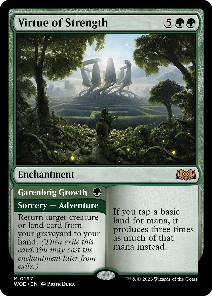 Virtue of Strength // Garenbrig Growth – Wilds of Eldraine 197 – Magic: The Gathering single card Hauptbild