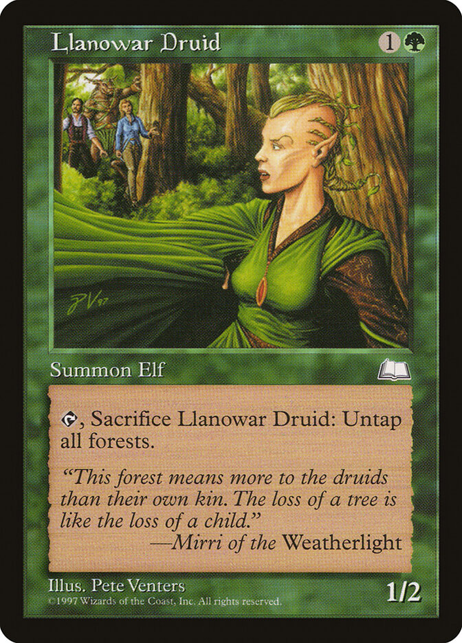Magic-kaart Llanowar Druid WTH-133 uit Weatherlight (Common)