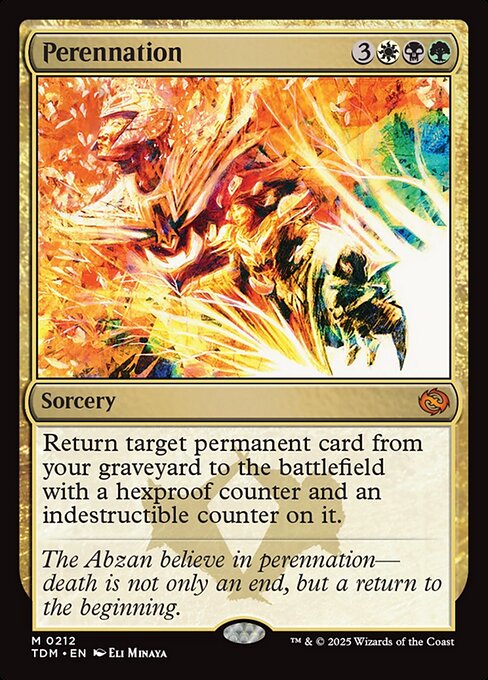Perennation – Tarkir: Dragonstorm (TDM-212) Magic: The Gathering card