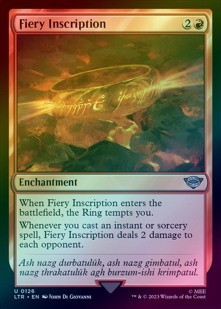 Fiery Inscription (Foil) (LTR)