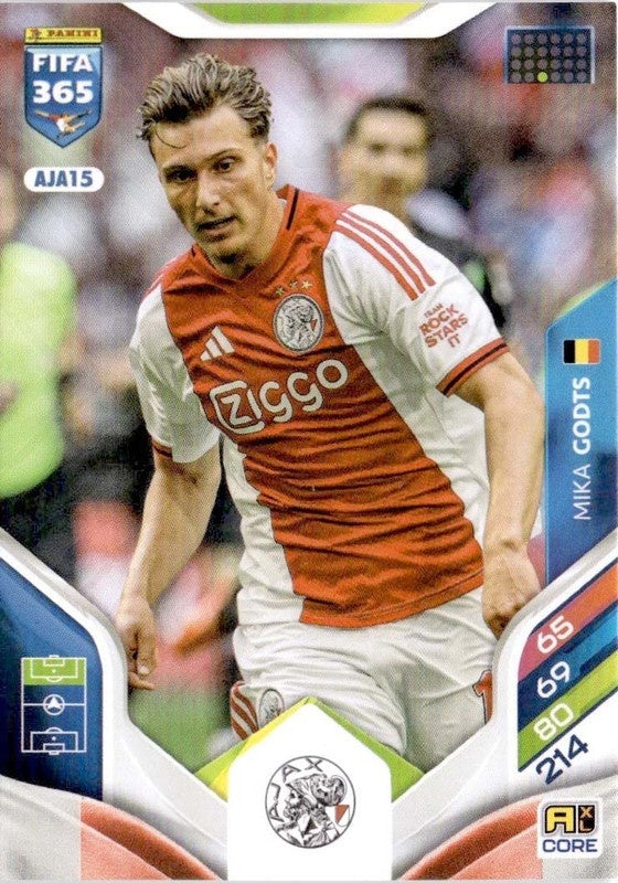 Mika Godts Base AJA15 - Panini FIFA 365 2026 Adrenalyn XL kaart