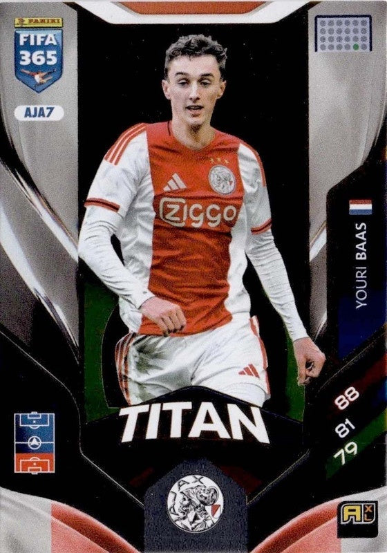Youri Baas Titan AJA7 - Panini FIFA 365 2026 Adrenalyn XL kaart