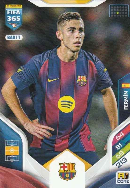 Fermín Base BAR11 - Panini FIFA 365 2026 Adrenalyn XL kaart Hauptbild