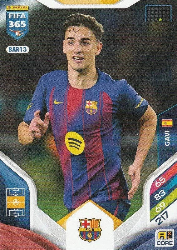 Gavi Base BAR13 - Panini FIFA 365 2026 Adrenalyn XL kaart