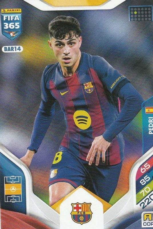 Pedri Base BAR14 - Panini FIFA 365 2026 Adrenalyn XL kaart