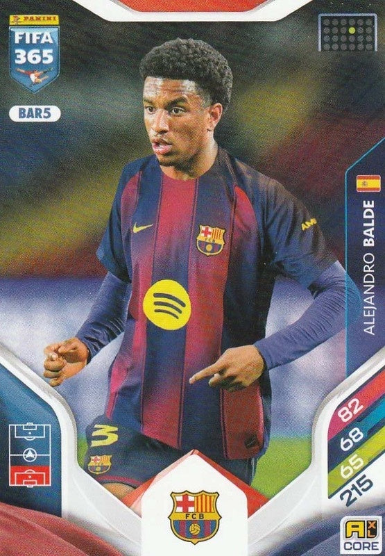 Alejandro Balde Base BAR5 - Panini FIFA 365 2026 Adrenalyn XL kaart Imagen principal del producto