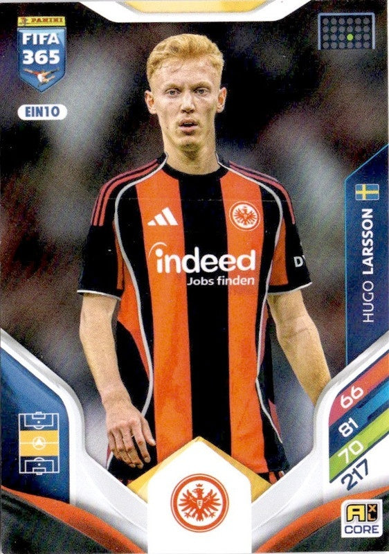 Hugo Larsson Base EIN10 - Panini FIFA 365 2026 Adrenalyn XL kaart