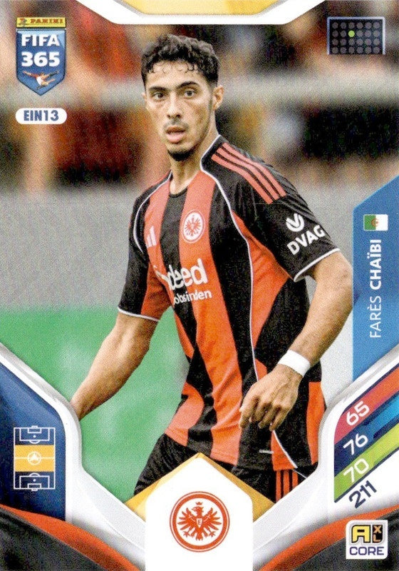 Farès Chaïbi Base EIN13 - Panini FIFA 365 2026 Adrenalyn XL kaart