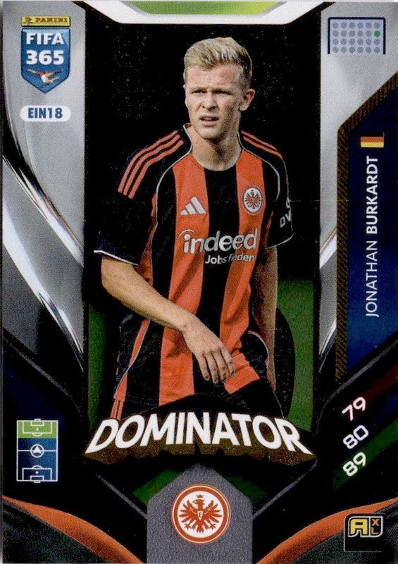 Jonathan Burkardt Dominator EIN18 - Panini FIFA 365 2026 Adrenalyn XL kaart