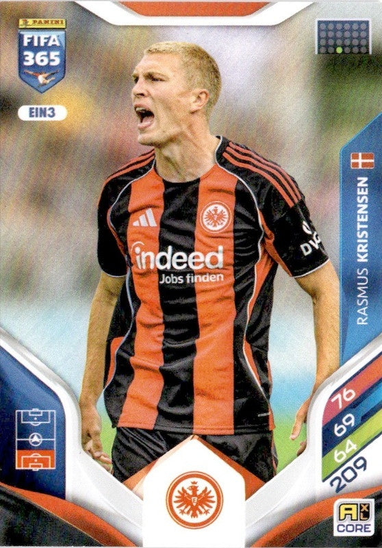 Rasmus Kristensen Base EIN3 - Panini FIFA 365 2026 Adrenalyn XL kaart