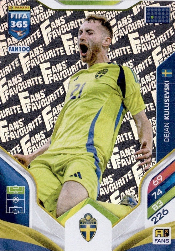 Dejan Kulusevsin Fan Favourite FAN100 - Panini FIFA 365 2026 Adrenalyn XL kaart Main image