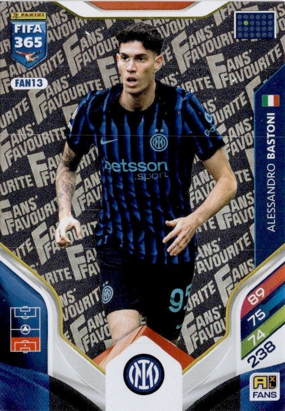 Alessandro Bastoni Fan Favourite FAN13 - Panini FIFA 365 2026 Adrenalyn XL kaart