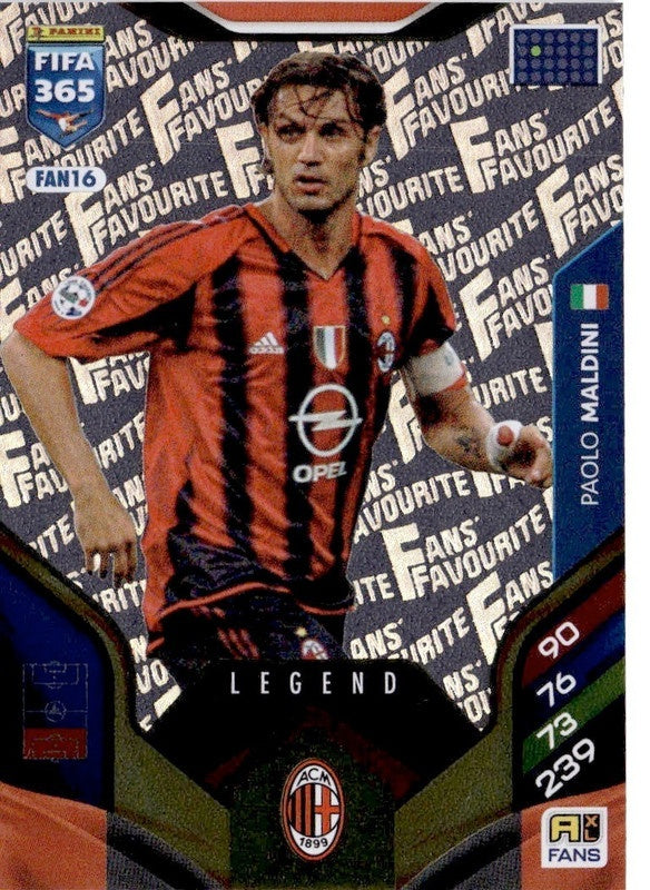 Paolo Maldini Fan Favourite FAN16 - Panini FIFA 365 2026 Adrenalyn XL kaart
