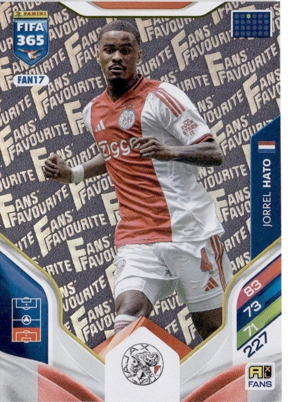 Jorrel Hato Fan Favourite FAN17 - Panini FIFA 365 2026 Adrenalyn XL kaart