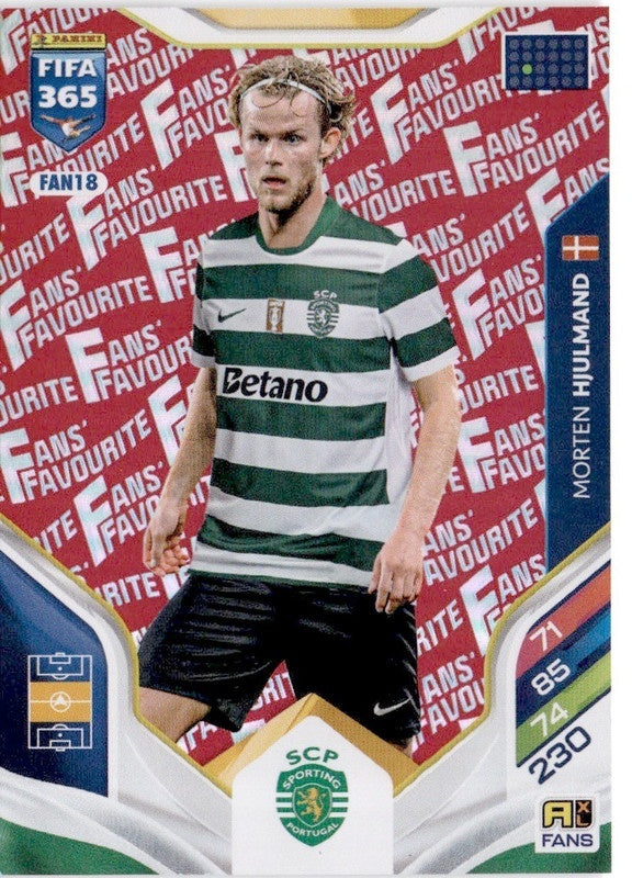 Morten Hjulmand Fan Favourite - Red Parallel FAN18 - Panini FIFA 365 2026 Adrenalyn XL kaart