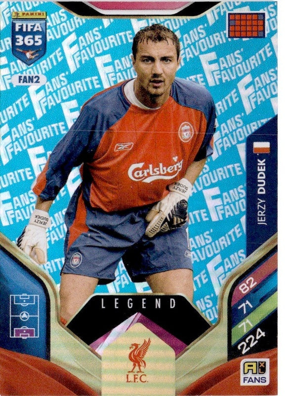 Jerzy Dudek Fan Favourite - Blue Parallel FAN2 - Panini FIFA 365 2026 Adrenalyn XL kaart