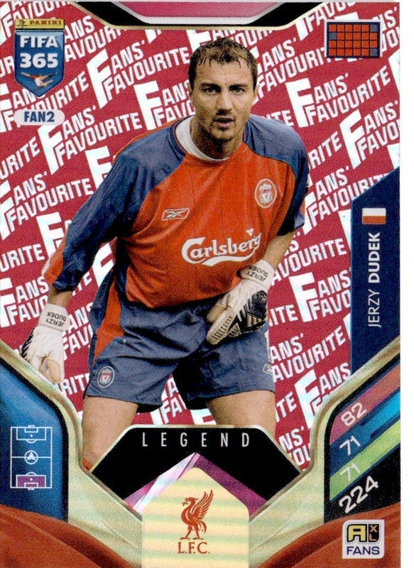 Jerzy Dudek Fan Favourite - Red Parallel FAN2 - Panini FIFA 365 2026 Adrenalyn XL kaart