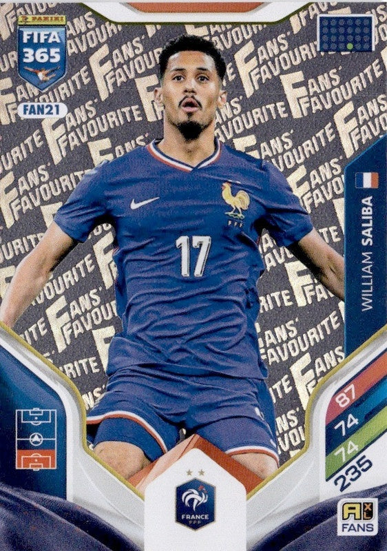 William saliba Fan Favourite FAN21 - Panini FIFA 365 2026 Adrenalyn XL kaart