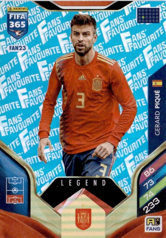 Gerard Piqué Fan Favourite - Blue Parallel FAN23 - Panini FIFA 365 2026 Adrenalyn XL kaart