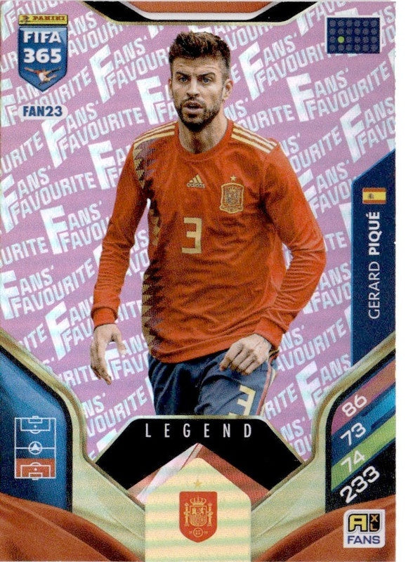 Gerard Piqué Fan Favourite - Pink Parallel FAN23 - Panini FIFA 365 2026 Adrenalyn XL kaart