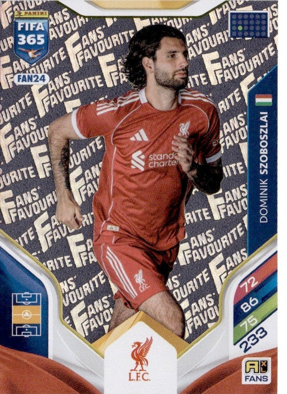 Dominik Szoboszlai Fan Favourite FAN24 - Panini FIFA 365 2026 Adrenalyn XL kaart