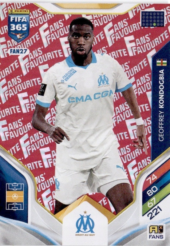 Geoffrey Kondogbia Fan Favourite - Red Parallel FAN27 - Panini FIFA 365 2026 Adrenalyn XL kaart