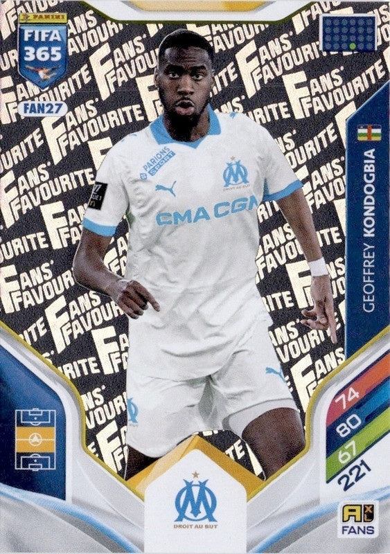 Geoffrey Kondogbia Fan Favourite FAN27 - Panini FIFA 365 2026 Adrenalyn XL kaart