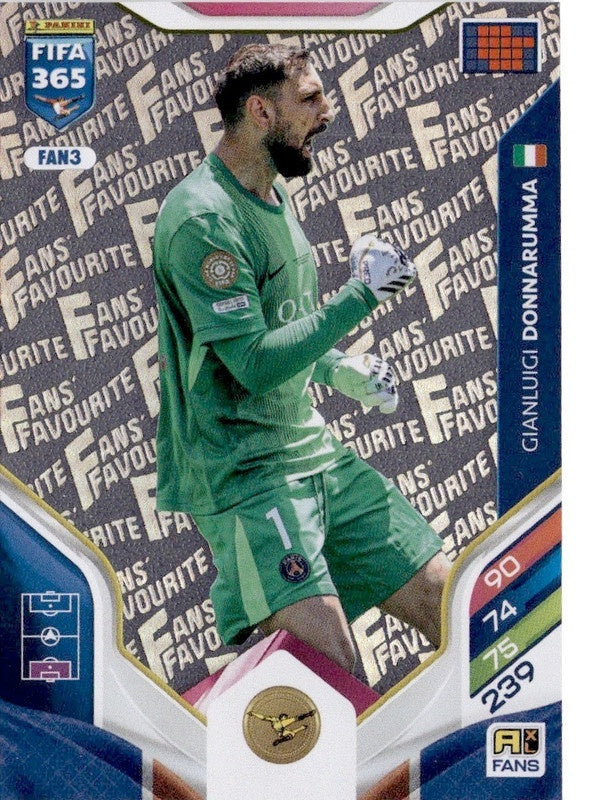 Gianluigi Donnarumma Fan Favourite FAN3 - Panini FIFA 365 2026 Adrenalyn XL kaart Hauptbild