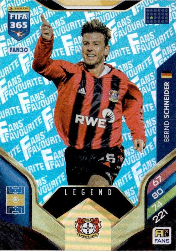 Bernd Schnejder Fan Favourite - Blue Parallel FAN30 - Panini FIFA 365 2026 Adrenalyn XL kaart