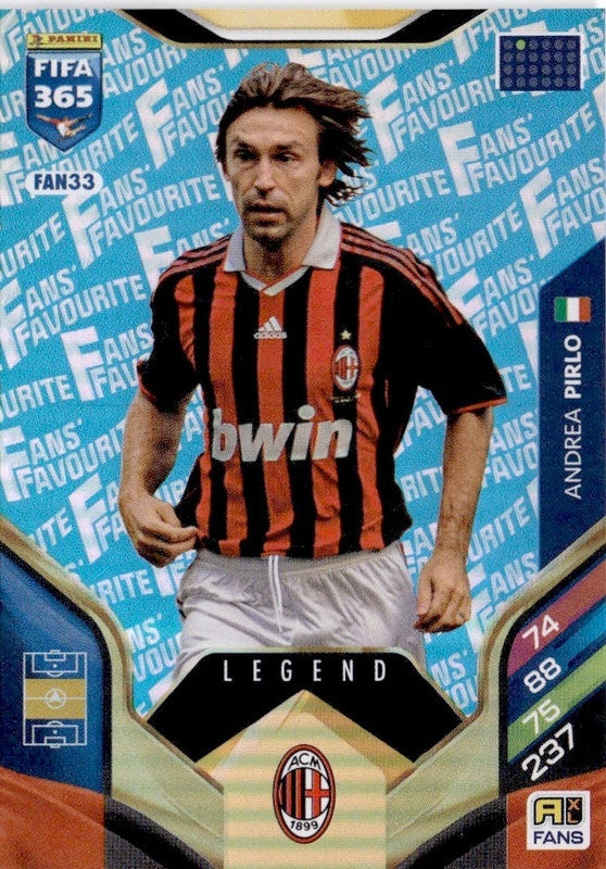 Andrea Pirlo Fan Favourite - Blue Parallel FAN33 - Panini FIFA 365 2026 Adrenalyn XL kaart