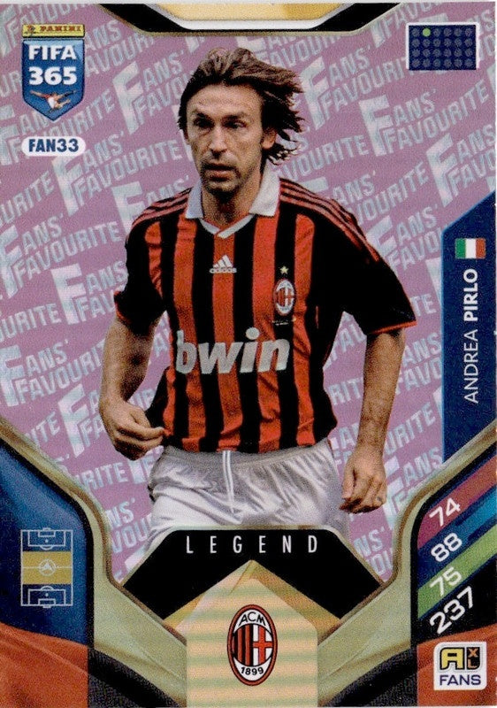 Andrea Pirlo Fan Favourite - Pink Parallel FAN33 - Panini FIFA 365 2026 Adrenalyn XL kaart