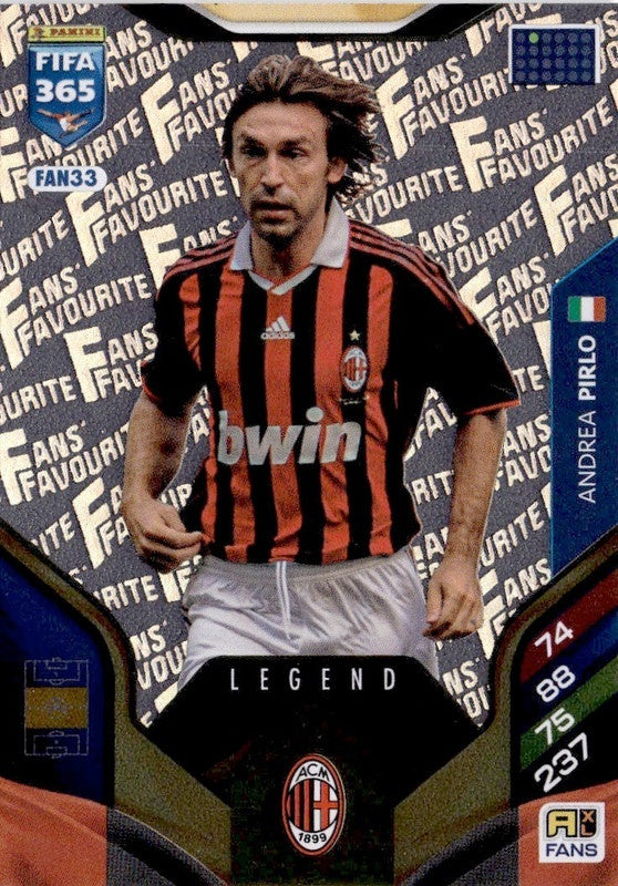 Andrea Pirlo Fan Favourite FAN33 - Panini FIFA 365 2026 Adrenalyn XL kaart