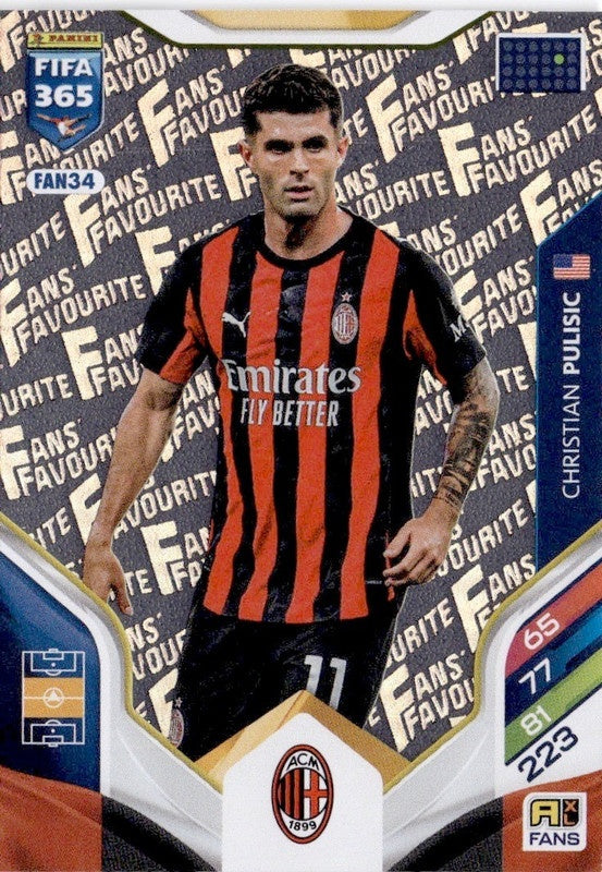 Christian Pulisic Fan Favourite FAN34 - Panini FIFA 365 2026 Adrenalyn XL kaart Main image