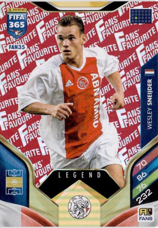 Wesley Sneijder Fan Favourite - Red Parallel FAN35 - Panini FIFA 365 2026 Adrenalyn XL kaart