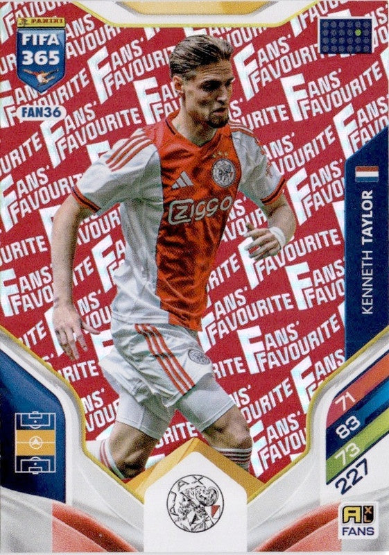 Kenneth Taylor Fan Favourite - Red Parallel FAN36 - Panini FIFA 365 2026 Adrenalyn XL kaart